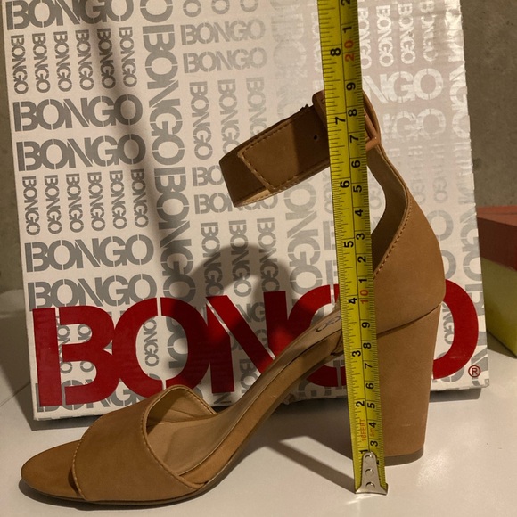 Size 8.5 Women’s Brown Bongo Strappy Pump w Ankle Buckle, Mid Height Chunky Heel - Picture 12 of 15